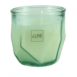 J-LINE candle green 9 cm