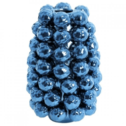 Light & Living Vase Butang Keramik metallic blau 28 cm