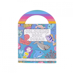 Coloring book with stickers Sea creatures 13 cm