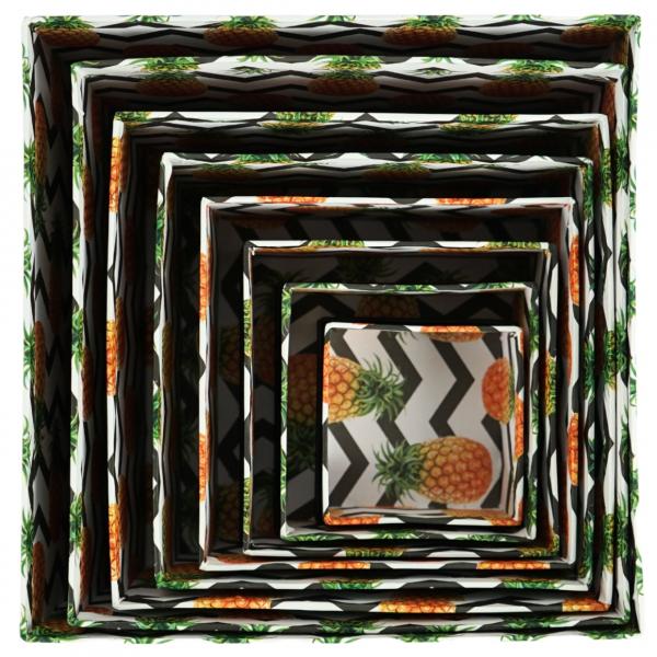 Noor Living Geschenkboxen tropisch 22 cm 4 sortiert Satz von 8