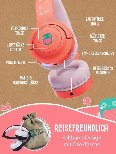 Planet Buddies Olive the Owl Kinderkopfh&ouml;rer mit Kabel