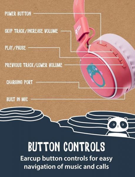 Planet Buddies Pippin The Panda Bluetooth-Kopfh&ouml;rer
