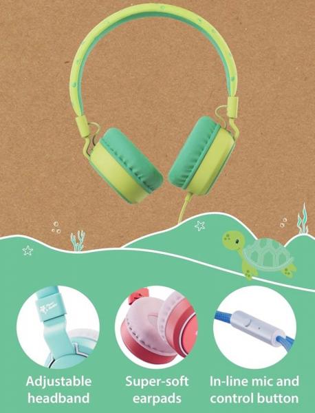Planet Buddies Turtle Wired Headphones V2