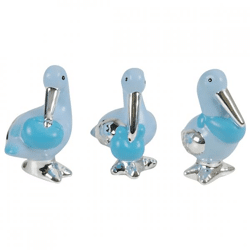 Statue stork baby blue 7 cm 3 assorted