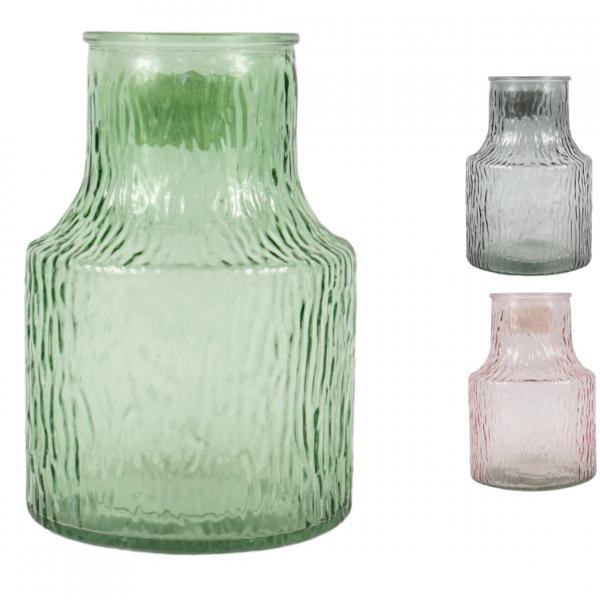 Vase Glas 20 cm 3 Stück sortiert