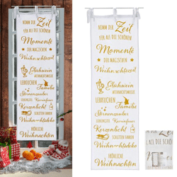 Vorhang Weihnachtszeit, gold, ca. 145cmL