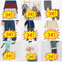 3,00 € Children's clothing mix category A new branded goods dresses pants jeans pyjamas sizes baby to teenager bulk items from 50 pieces in stock