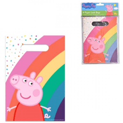 Amscan Leckerli-Tüten Peppa Pig 23,5 x 16 cm Satz von 8