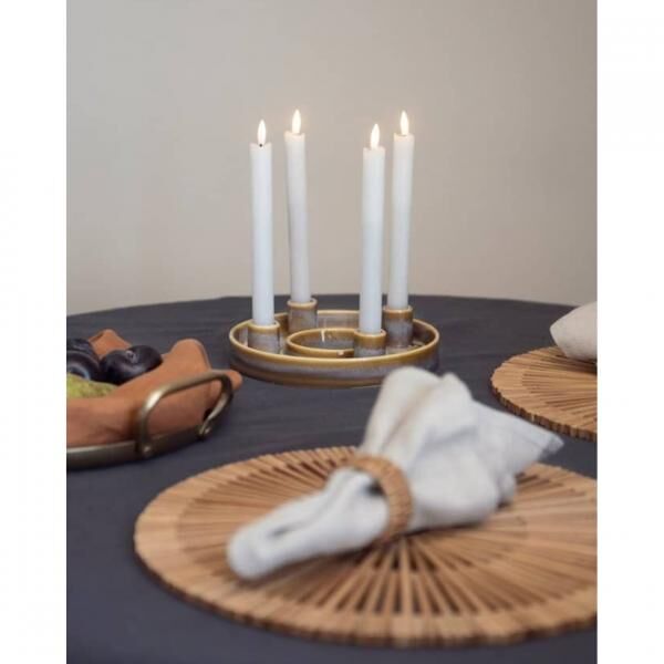 BePureHome candlestick Handy ceramic brown 21 cm