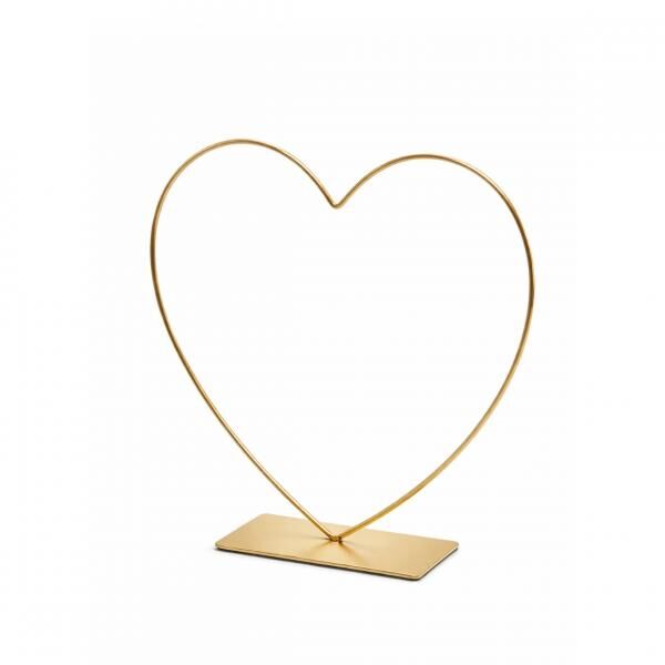 Deko Herz Rahmen goldfarben 30 cm