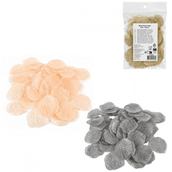 Decoration Winter rose leaves 5,5 cm 75 pieces 3 assorted