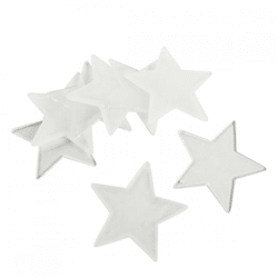 Dekoration Stern Acryl weiß/transparent 7 cm 8er Set