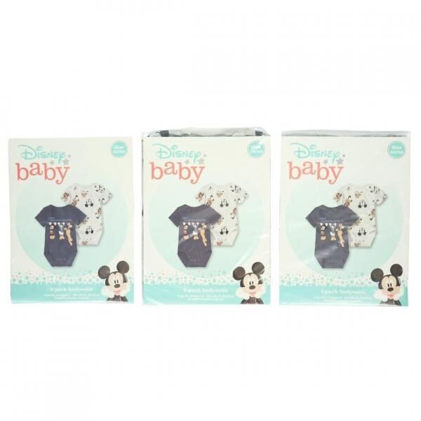 Disney Baby Strampler Mickey Mouse 2 Stück 3 sortiert