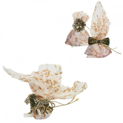 Fragrance bag potpourri with clip gold 14 cm 3 assorti