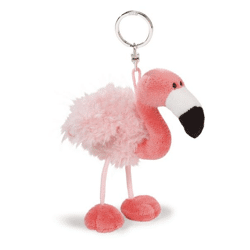 Flamingo 10cm beanbag keyring