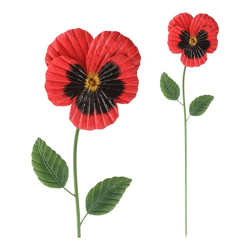 Gartenstecker Mohnblume, L, ca.21x100cm