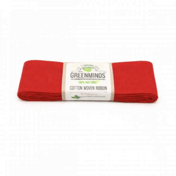 Greenminds ribbon cotton red 2 m