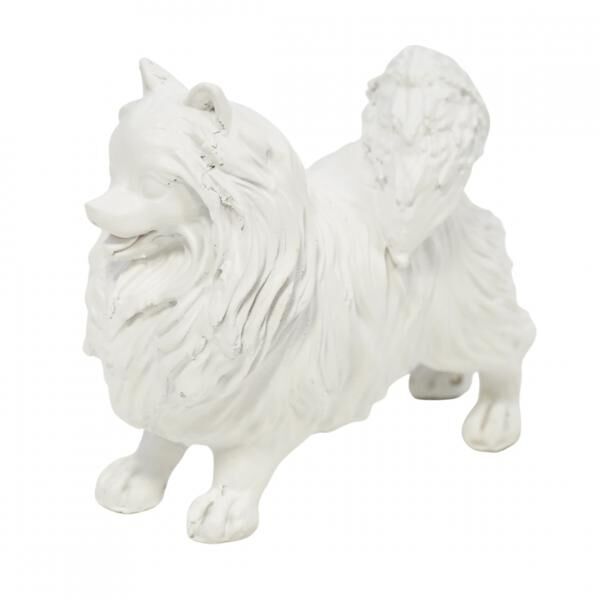 Housevitamin statue Pomeranian Dog white 10.5 cm