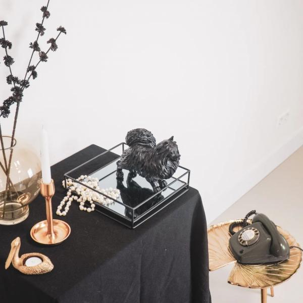 Housevitamin statue Pomeranian Dog white 10.5 cm