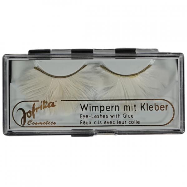 Jofrika Kosmetik künstliche Wimpern Federn weiß 9,5 cm B-Wahl VE500