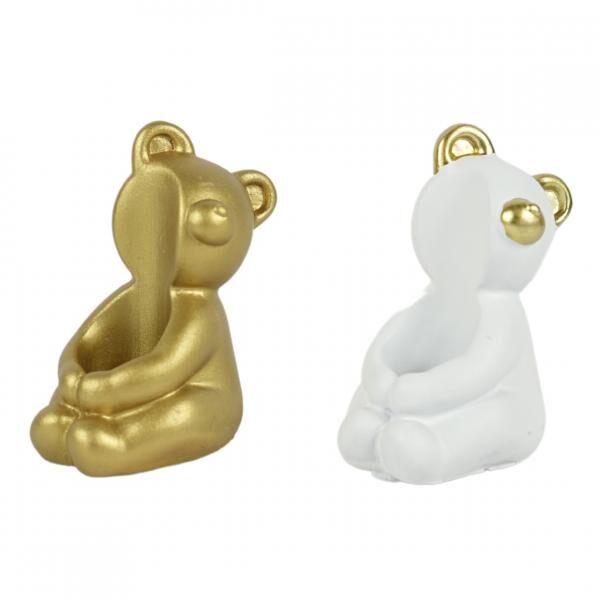 Kerzenhalter Bär gold 8 cm