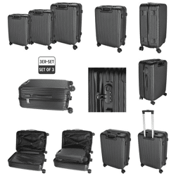 Kofferset A036 3tlg Schwarz