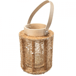 Windlicht Lofty Glam Rund natur 26 cm
