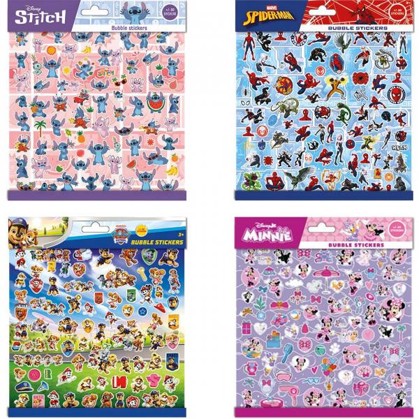 Licence Bubble Aufkleber Pop Up 20,5 x 20,5 cm 4 sortiert