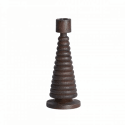 Light & Living candlestick Almola mango wood dark brown 23 cm