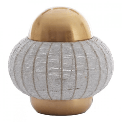 Light & Living Tischleuchte Cetara EU-Stecker silber 26 cm