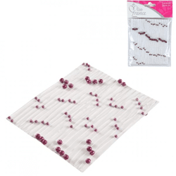 Miss France pearl garland dark pink 5 meters