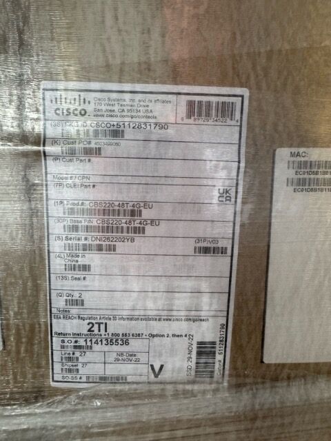 Neuware -> Cisco Netzwerk-Switches – Großposten zu attraktiven Konditionen (B2B, VHP)