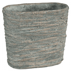 PTMD Blumentopf Yutto grau oval L 40 cm