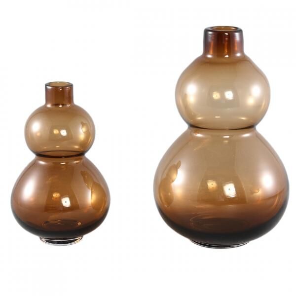 PTMD vase Kato glass amber 27 cm