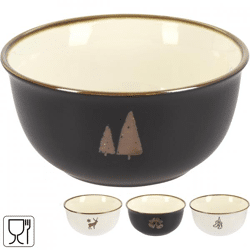 Siaki bowl Christmas porcelain 450 ml 4 assorted