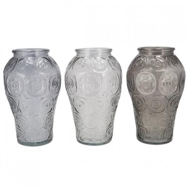 Vase Delight grau 25 cm 3 Stück sortiert