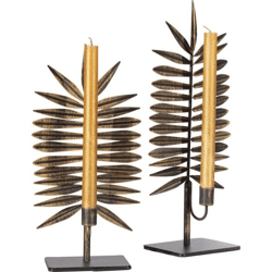 WOOOD candle holder 38 cm set of 2