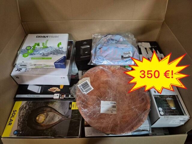 350 € Mix Paletten aus deutschen Marktplätzen Kategorie A/B/C, Haushaltsgeräte, Haushaltswaren, Kinderartikel, Möbel, 60–70 Stück pro Palett