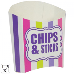 Amscan Partytablett Chips & Sticks 12 cm