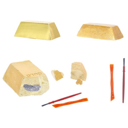 Excavation set, gold ingot, approx. 8x3cm
