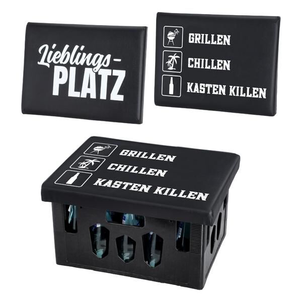 Bierkastensitz Spr&uuml;che, 2/s, ca.43x33cm