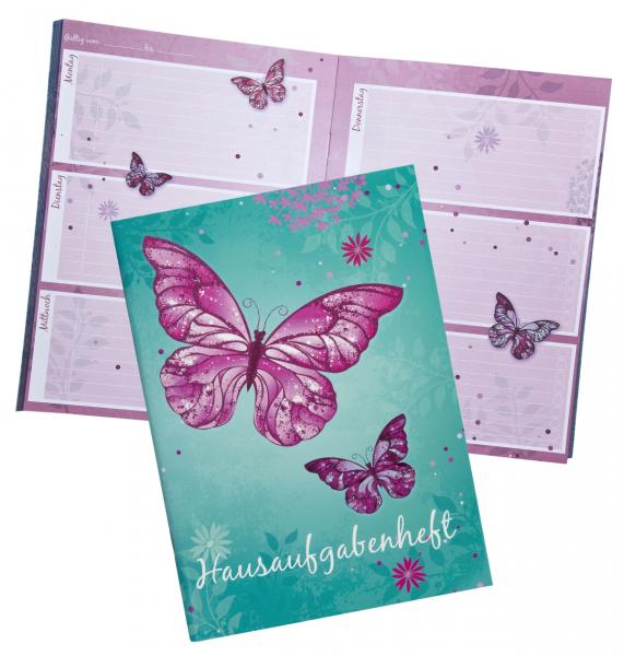 Butterfly - Hausaufgabenheft A5