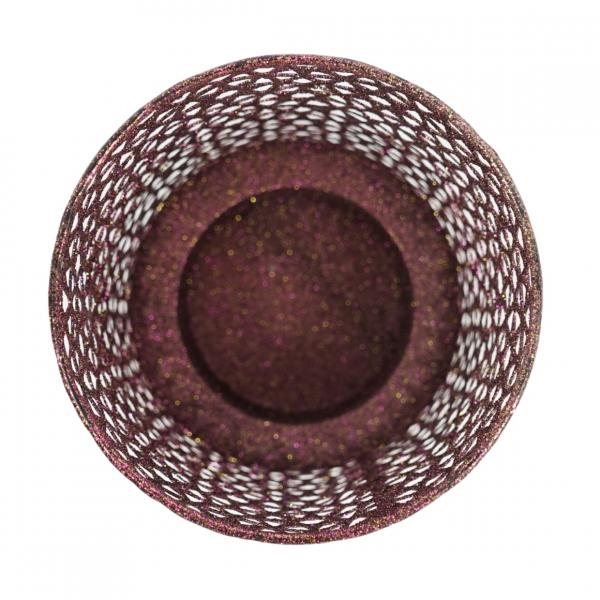 Casablanca Windlicht schwarz/violett 20 cm