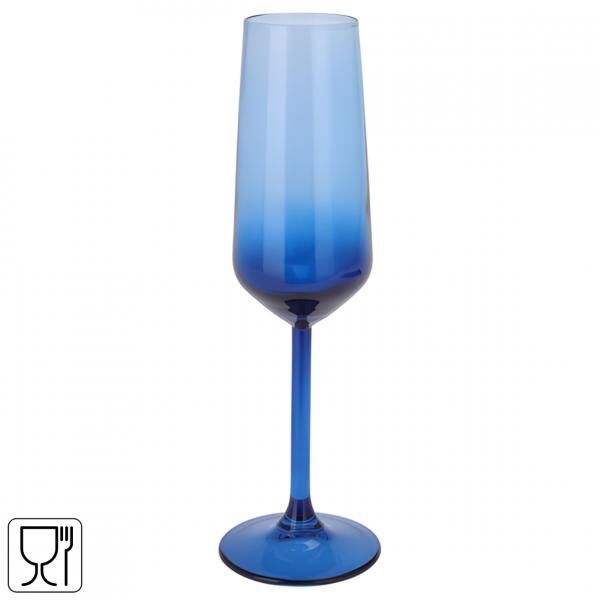 Champagnerglas blau 195 ml