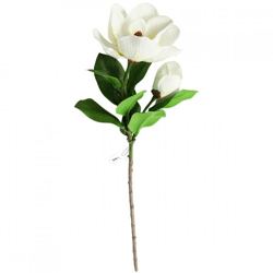 Countryfield Artificial flower Magnolia 2 flowers white 100 cm