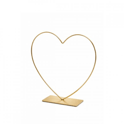 Dekoration Herz Rahmen gold 24 cm