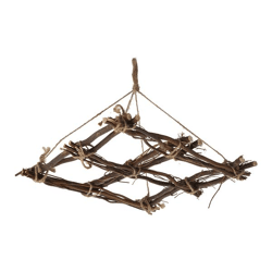 Decorative hanger made of twigs, brown, approx. 40x40cm