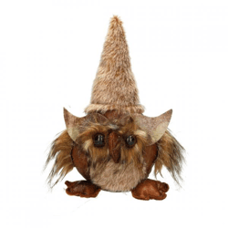 Deurstopper uil Hedwig bruin 21 cm