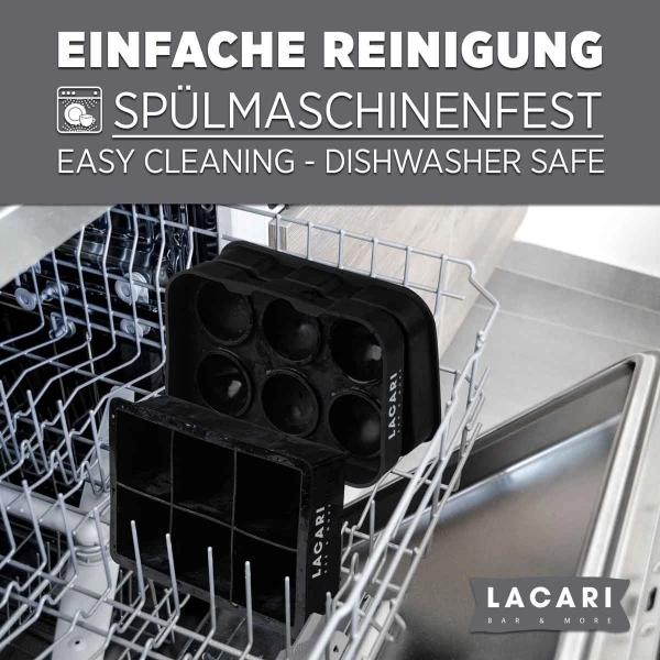 Eiswürfelform Silikon groß Ice Cube XXL 6 x Rund & 6 x Eckig NEU