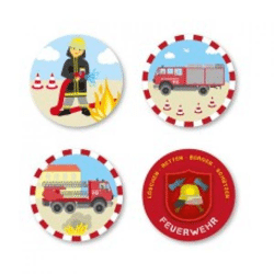FIRE DEPARTMENT - cupcake toppers 12 pcs